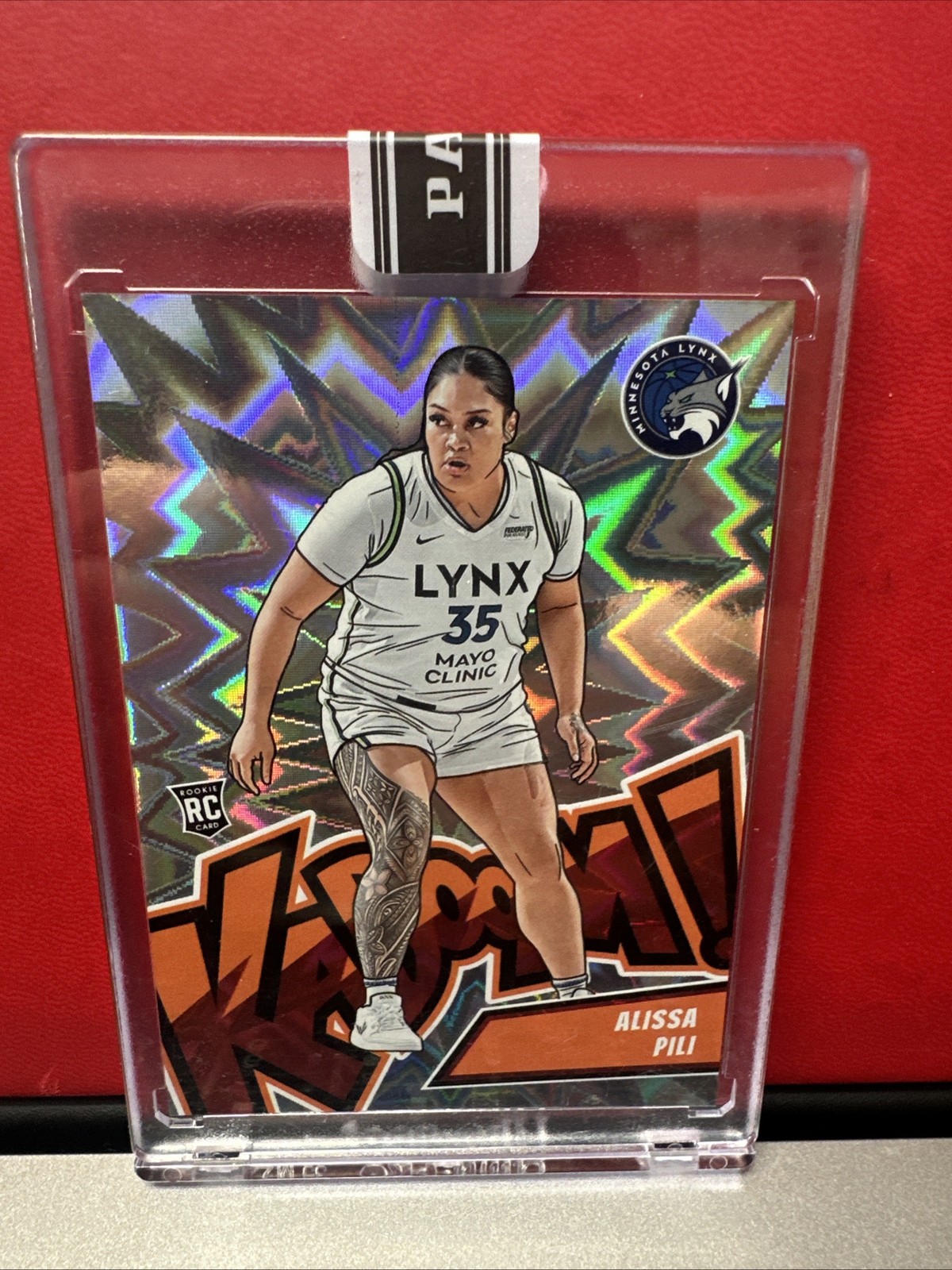 Alissa Pili 2024 Panini Rookie Royalty WNBA #12 Kaboom Insert SP RC Lynx Encased