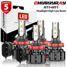 H11 H9 6000K LED Headlight Bulb High Low Beam for Toyota Tacoma 2016-2023