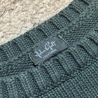 John Galt Men's Oversized Crewneck Knitted Sweater Green 100% Cotton Large — photo 2