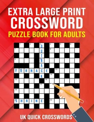 Extra Large Print Crossword Puzzle Book by Publishing, Smart Squirrel B099TPXBZ2