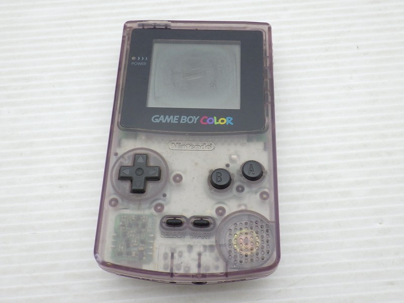 AS IS-Game Boy Color Console (CGB-001 / Clear Purple) 9000025532679