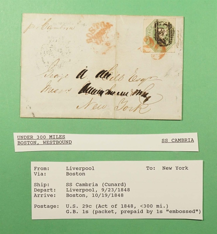 DR WHO 1848 GB F/L SS CAMBRIA SHIP LIVERPOOL TO USA R71825