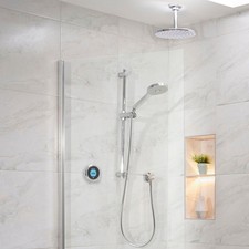 Aqualisa Optic Q Smart Shower Concealed with Adj Ceiling Fixed Head Gravity Fed