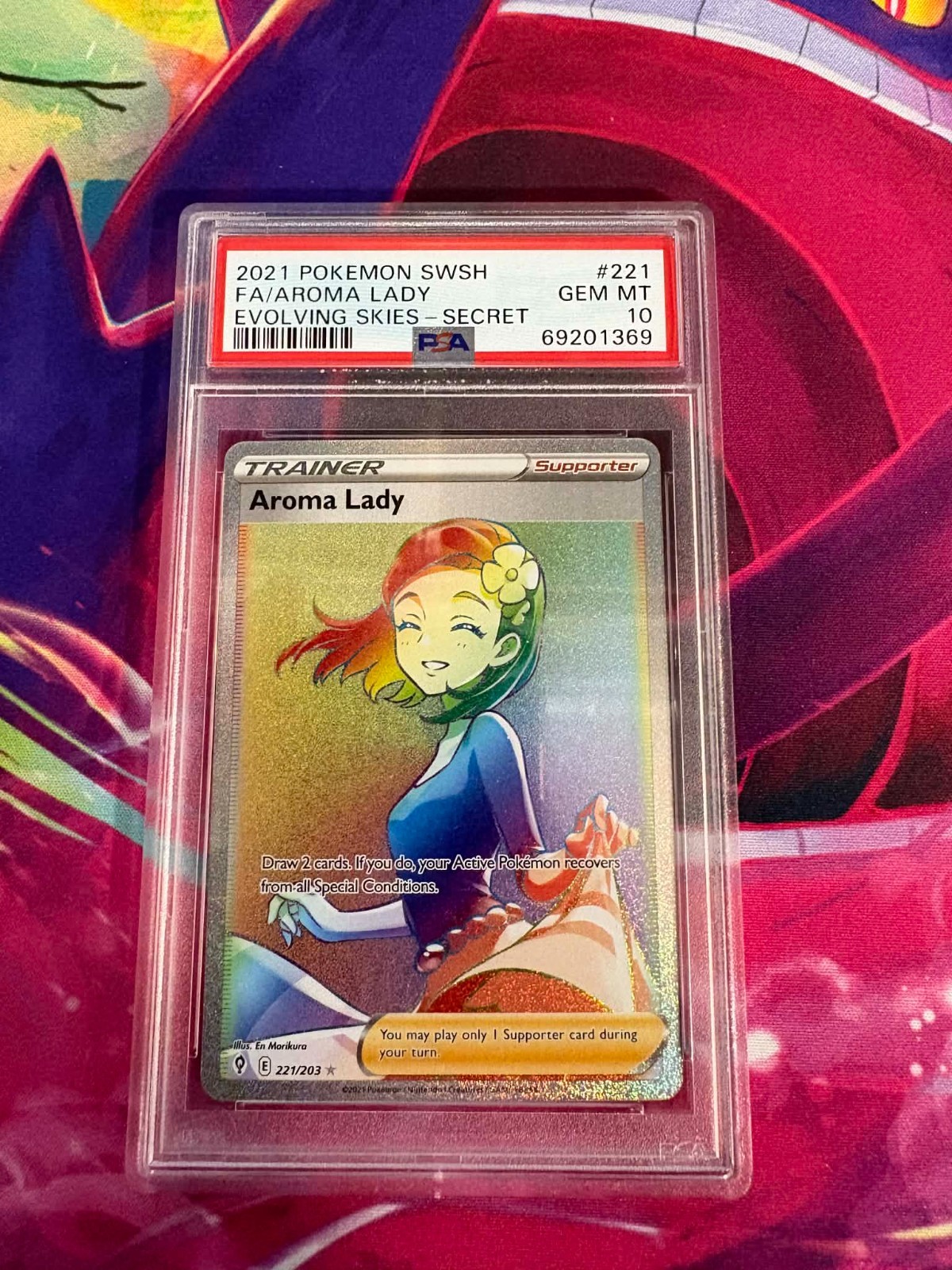 Aroma Lady 221/203 Evolving Skies PSA Graded 10 English Pokemon TCG