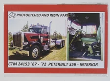 CTM Etched Parts:  Peterbilt 359 Interior Dash, etc kit 24153 - 1/24-1/25 Scale