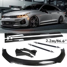 For KIA K5 Front Bumper Body Kit Spoiler Side Skirt Rear Lip Glossy Black