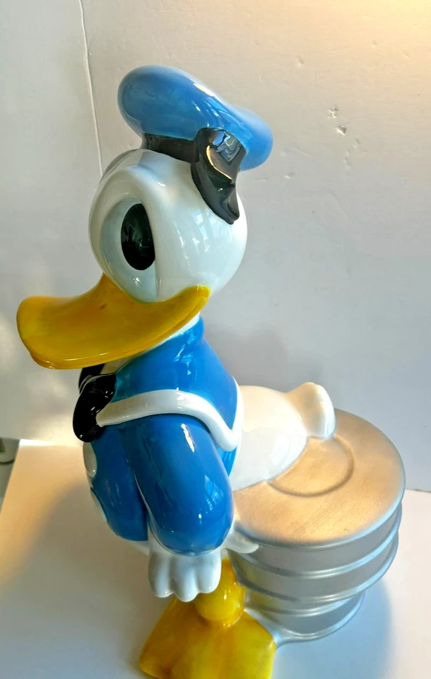 Vintage 1998 Disney Donald Duck 75th Anniversary X-Large Cookie Jar 17"H x 11"W - Image 3 of 4