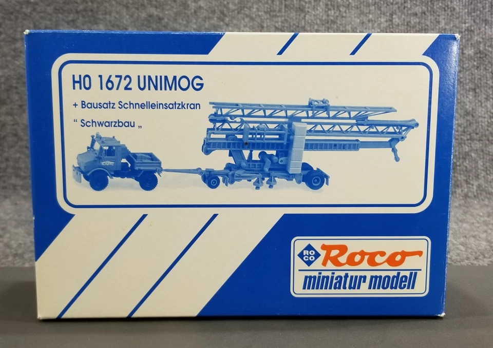 Roco Minitanks HO 1:87 1672 MB UNIMOG & QUICK ASSEMBLY CRANE SET IOB - Image 3 of 4