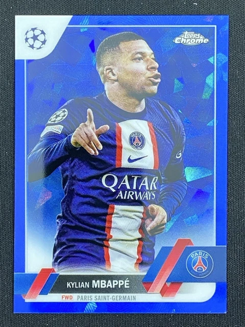 Kylian Mbappe 2022-23 Topps Chrome Sapphire UCL Image Variation #100 -te1