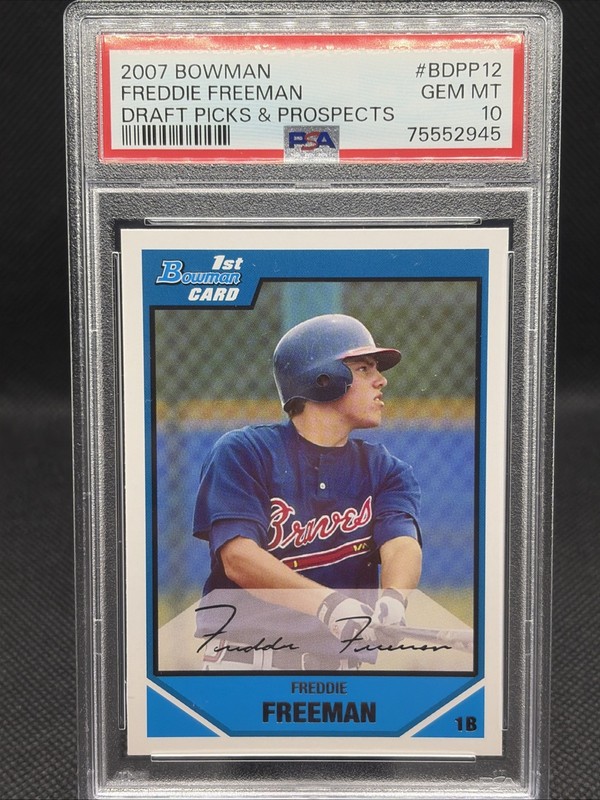 2007 Bowman #BDPP12 Freddie Freeman Draft Picks & Prospects PSA 10 GEM MT