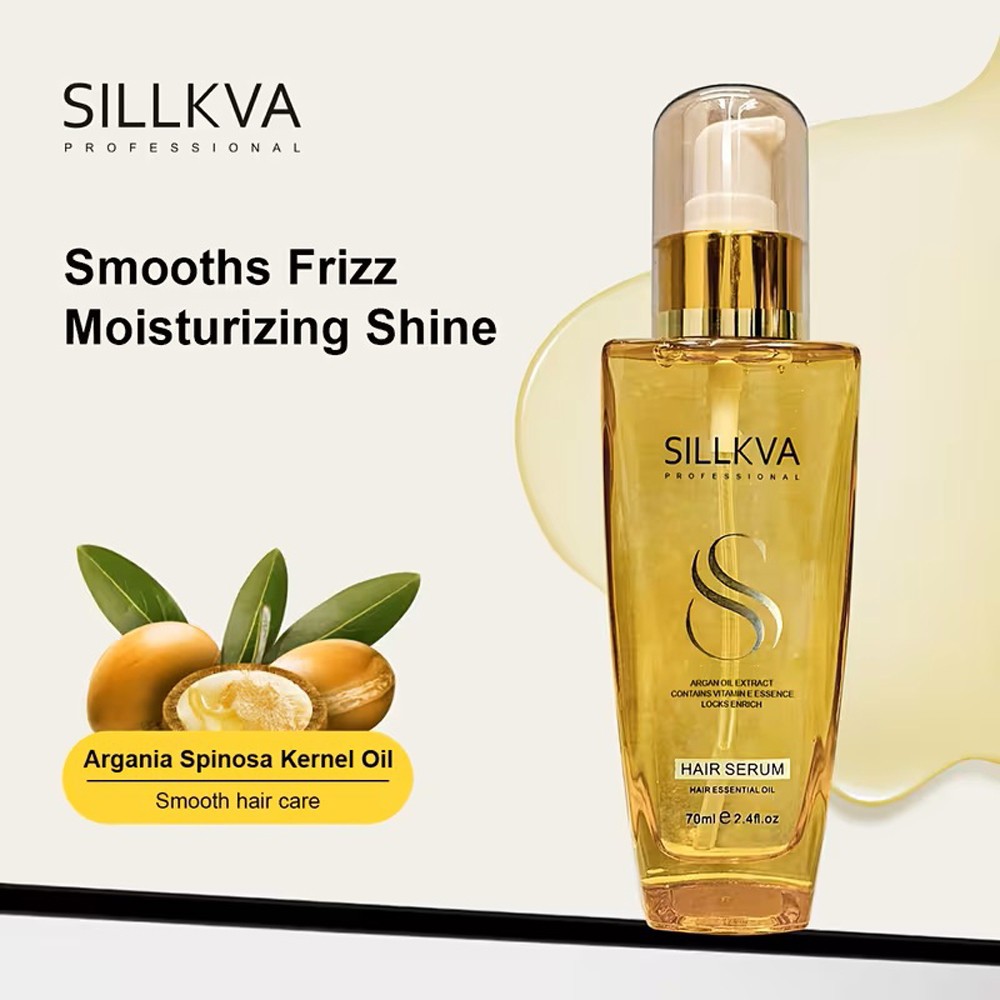 SILLKVA Moroccan Argan Oil Hair Essence Suitable for Dry, Frizzy