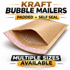Kraft Brown Bubble Mailers Padded Shipping Envelopes Self Seal Bags 0 2 4