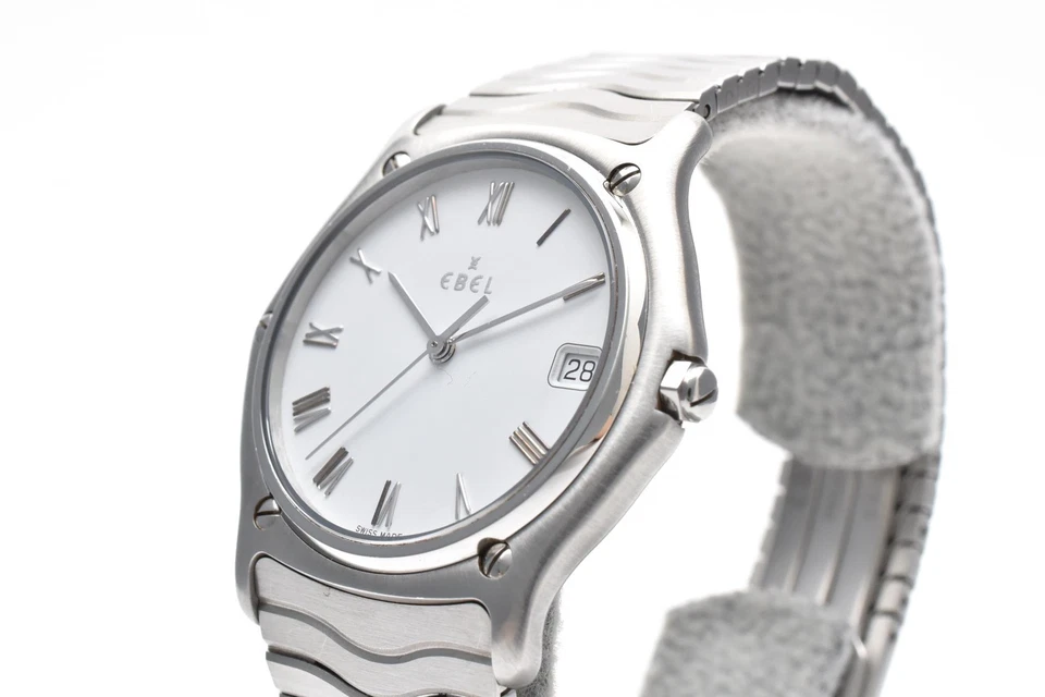 [NEAR MINT ] EBEL Sports Classic E9187141 Date Stainless Steel Men's Watch JAPAN - Image 3 of 4