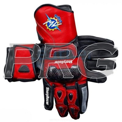 MV Agusta Leather Racing Gloves Professional Motorcycle Protective Guantes/Gants