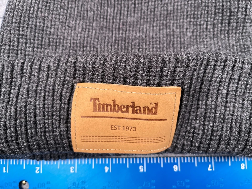 Timberland Gorro Toque Adulto Talla Única Gris Tejido 100% Acrílico Esquí Caminata Campamento Foto 2 de 4