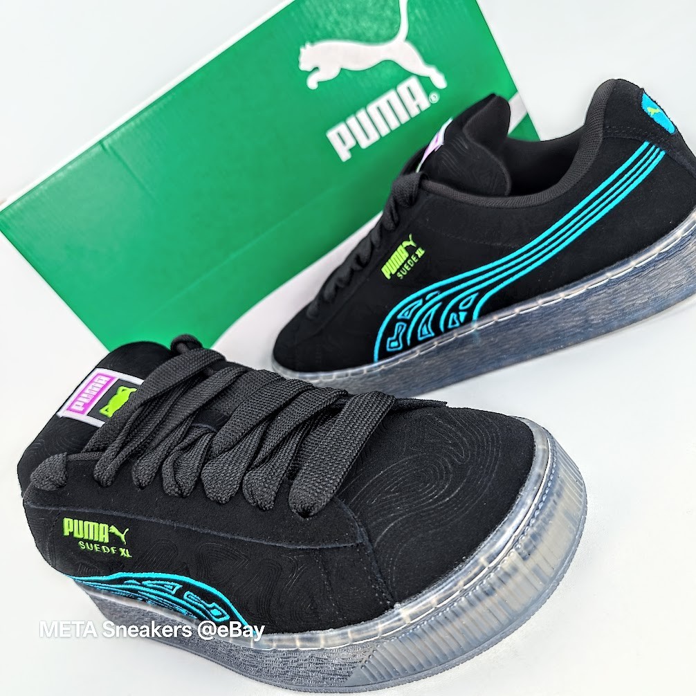 Puma XL Alien US 11 Men's Black Blue  Retro Suede Lifestyle Rare   402245 02 NIB