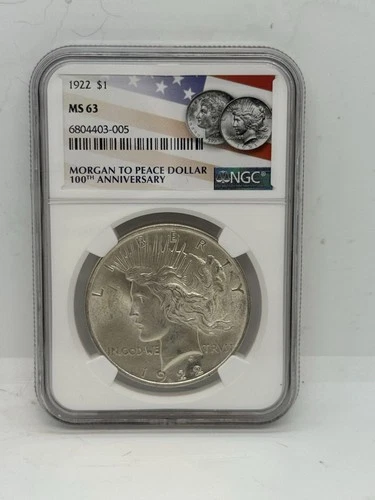 1922 Peace Dollar MS-63 NGC