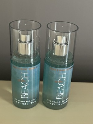 Two Travel Size Bath & Body Works At The Beach Fine Fragrance Mists