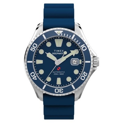 Timex TW2Y39900 Deepwater Meridian 200 Automatic 44 mm Synthetic Rubber Strap Wa