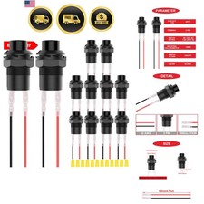 12Pcs 12mm Black Mini Round Latching Push Button Switch AC 250V 1.5A 125V 3A ...