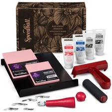 Deluxe Linocut Block Printing Kit, for Fabric, 14 Pieces, Includes Inks, Bray...