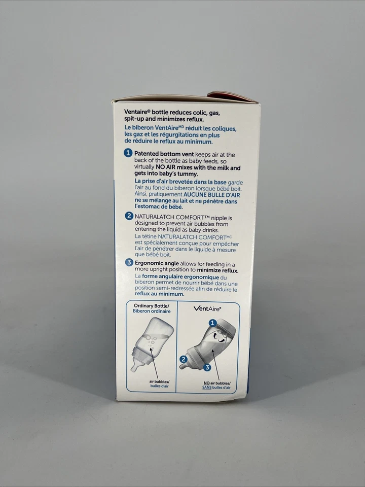 Playtex Baby VentAire Anti-Colic Anti-Reflux Bottles 3 Pack 6oz (177mL) - Image 2 of 2