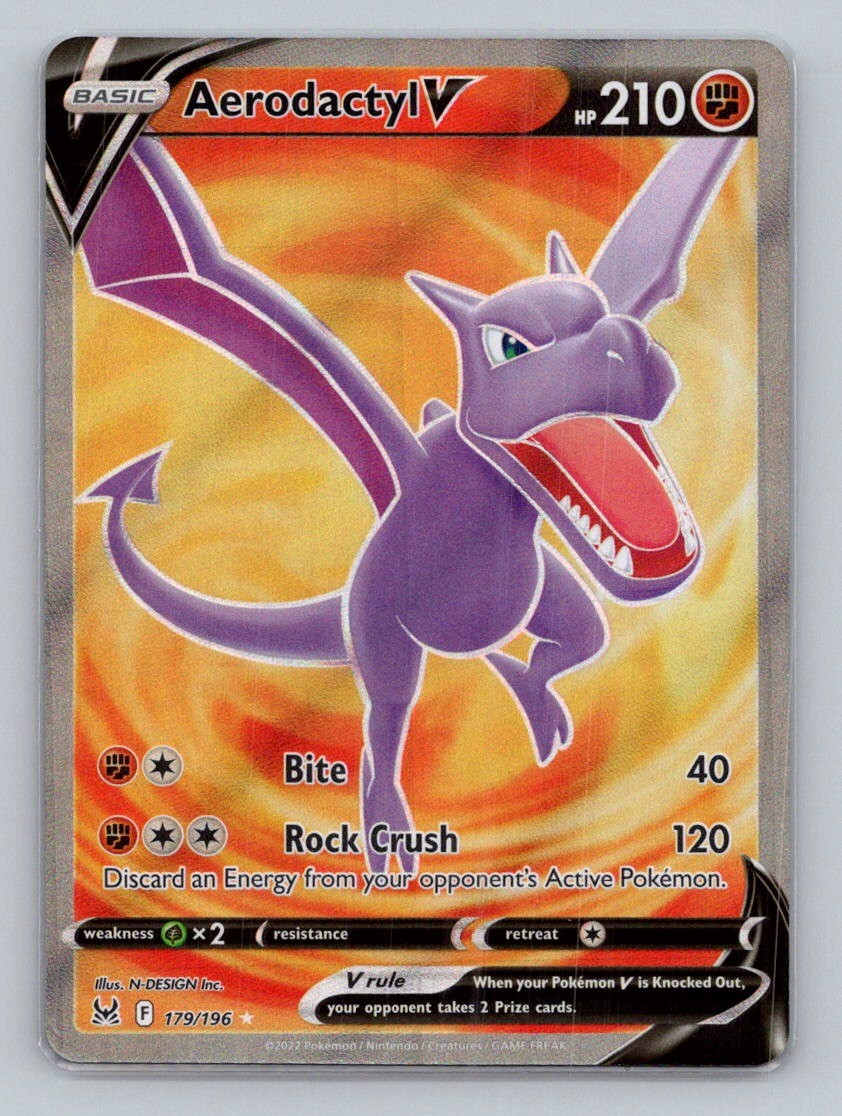 Aerodactyl V (Full Art) 179/196 Ultra Rare SWSH11: Lost Origin NM Pokemon