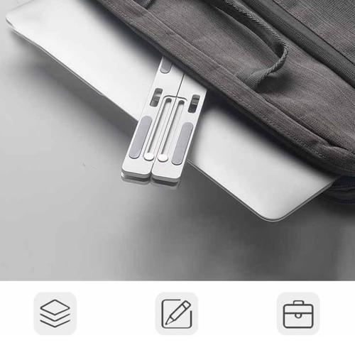 Portable Laptop Computer Stand Height-adjustable Notebook PC Holder Aluminum - 第 10/11 張圖片
