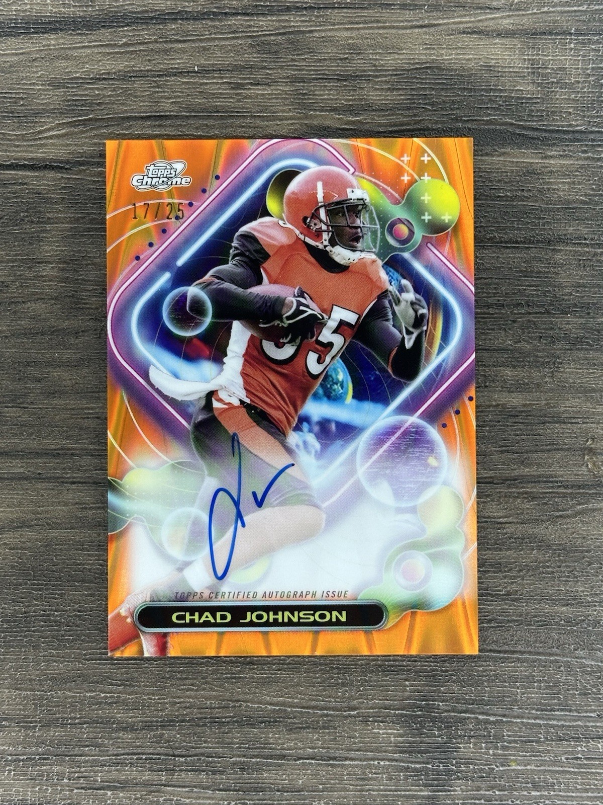 2023 Topps Composite Cosmic Chrome Orange Galactic Chad Johnson Auto /25 #CCA-CJ