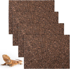 4 Pack Cork Terrarium Background, Natural Bark Climb Mat, 15.7''