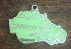 Vintage CANADA Green Enamel SILVER Plated Charm — photo 1