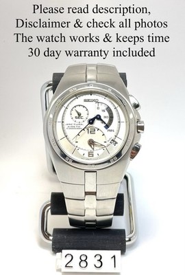 切手37 Seiko Arctura Kinetic Chronograph 42mm Watch 7L22-0AA0 In Great