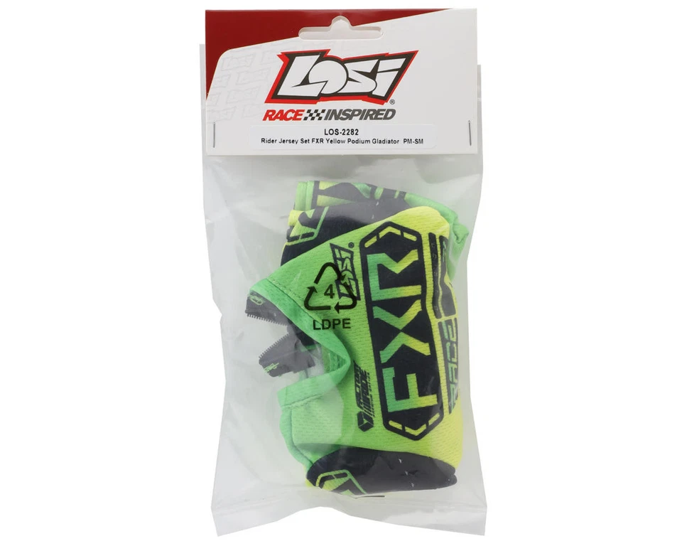 Losi Promoto® MX/SM FXR Podium Gladiator Rider Jersey Set (Yellow) [LOS-2282] - Image 2 of 2
