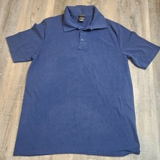 Hanes Cotton Blend Polo Blue Medium
