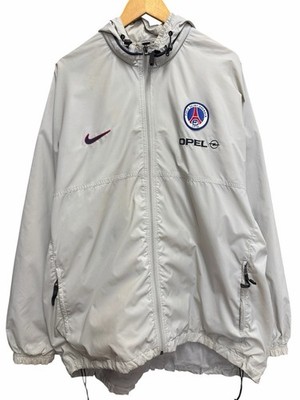 Vintage 90s Nike PSG Paris Saint Germain Gray Light Jacket Xlarge