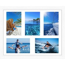 4"x6" Photo Collage Frame 5 Openings, 11"x14" Multi Picture Frame Collage Wal...