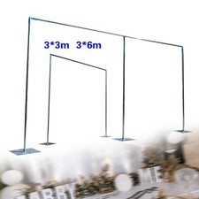 Professional 10'x10'/10'x 20' Backdrop Stand Pipe Kit Heavy Duty Background Pipe