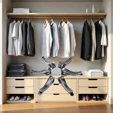 100Pcs Transparent U Shaped Plastic Alligator Clips Shirts Folding Clips Garm...