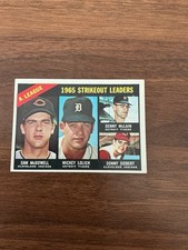 Topps 1965 Strikeout Leaders League Leaders #226 McLain Lolich McDowell