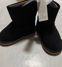 Old Navy Faux-Suede Faux-Fur Lined Boots for Toddler Girls Size 5 NWT Black