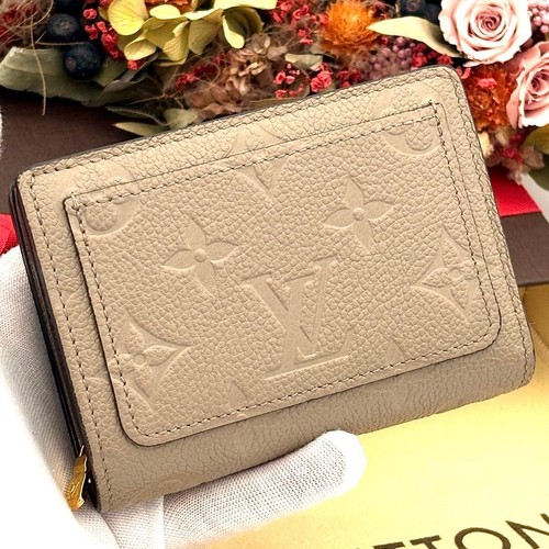 Louis Vuitton Two-Fold Wallet Monogram Empreinte Claire Box Included Beige