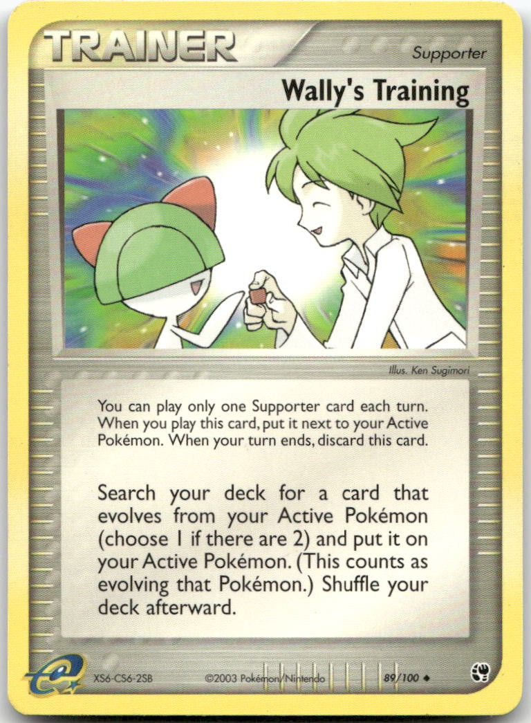 Wally's Training 89/100 Uncommon Sandstorm Pokemon LP