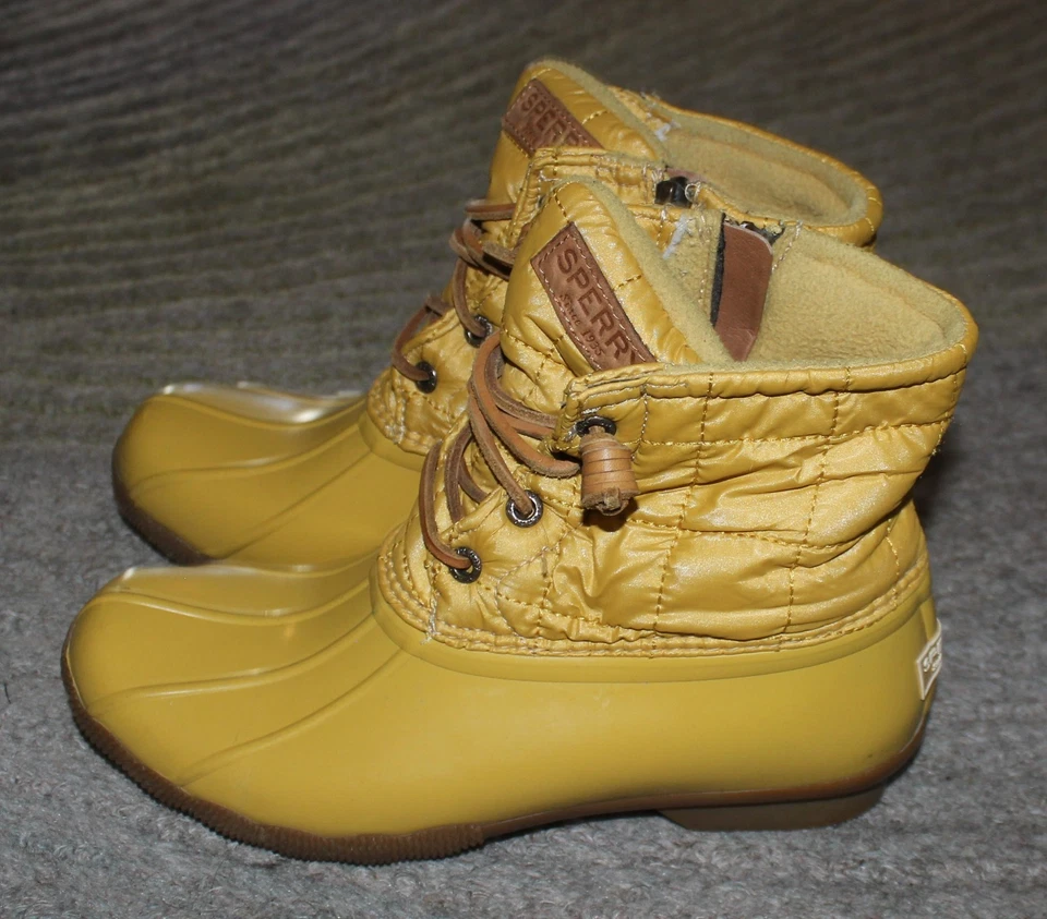 Botas de lluvia SPERRY acolchadas de agua salada para mujer - mostaza - talla 7 M Foto 4 de 4