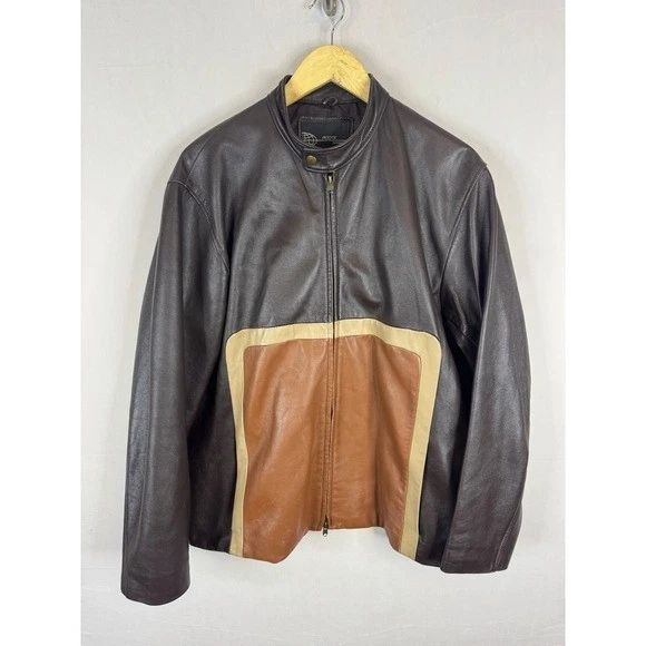 roots leather jacket products for sale | eBay