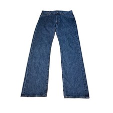 Levis Premium Big E 501 Mens Straight Leg Jeans Medium Wash Mens 34x34 Cotton