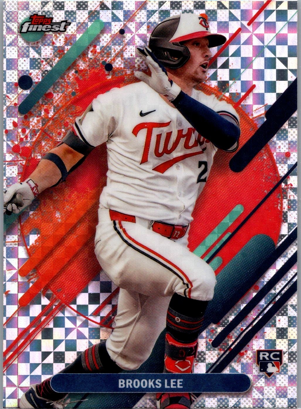 2025 Topps Finest - Rare Brooks Lee #299 Checkerboard Refractor (RC) Twins