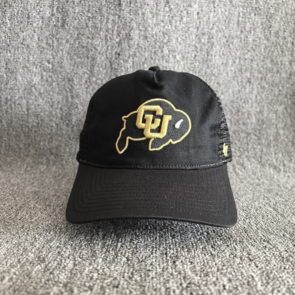 '47 Brand Colorado Buffaloes Black Trucker Snapback Hat NCAA CU Logo