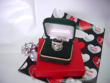 VINTAGE VERY SOLID SILVER WIDE BAND RING-CELT...