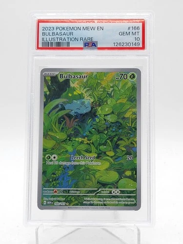 BULBASAUR 2023 POKEMON 151 ILLUSTRATION RARE #166 PSA 10 Q3963