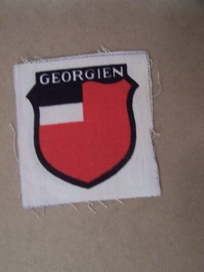 WW2 German shield sleeve patch insignia for Georgien foreign volunteers